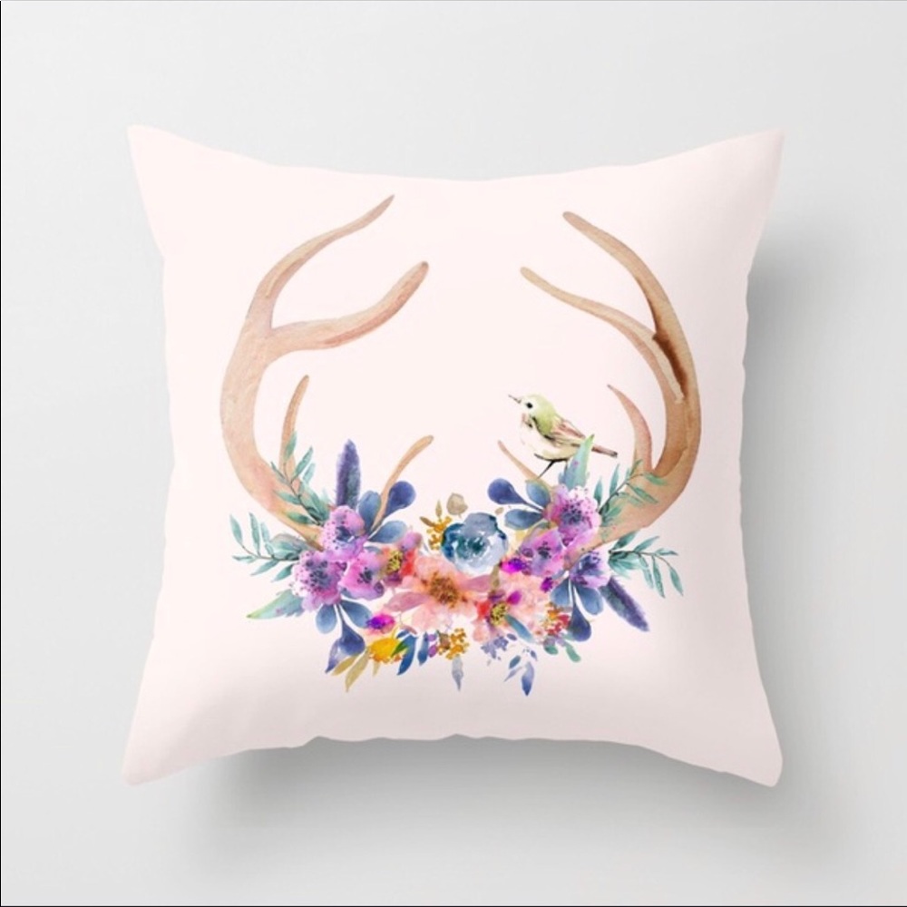 💋2 antler and floral designed pillowcase bundle💋